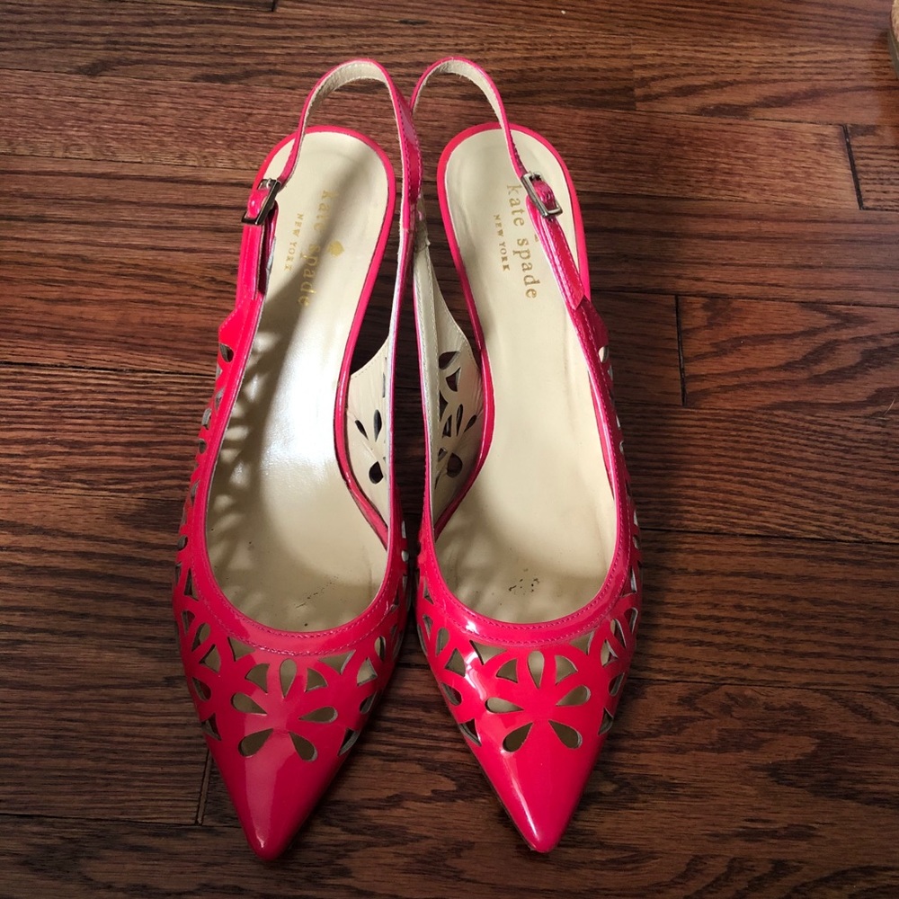 Hot Pink Kate Spade Eyelet Pumps